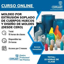 Curso Online GRABADO de "Moldeo por Extrusión Soplado de Cuerpos Huecos y Diseño de Moldes" (Desde Cero)