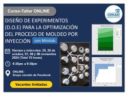 Curso Online de Diseño de Experimentos para Optimizar el Proceso de Moldeo por Inyección con Minitab